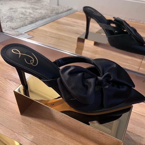 Sam Edelman Black Satin Veranda Mules - Picture 6 of 8